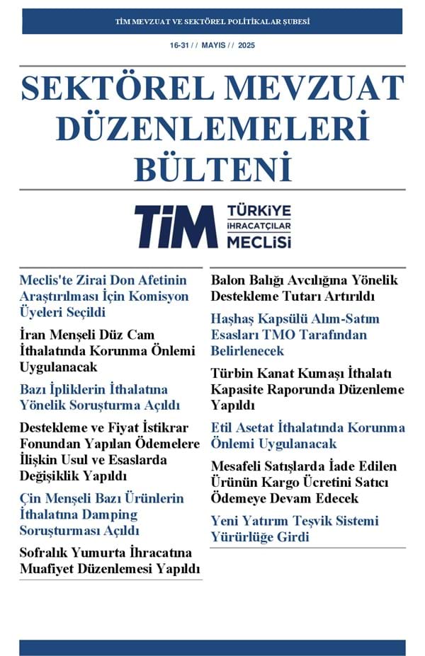 16-31 Mayıs 2025 Bülteni 