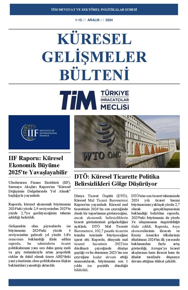 1-15 Aralık 2024 Bülteni 